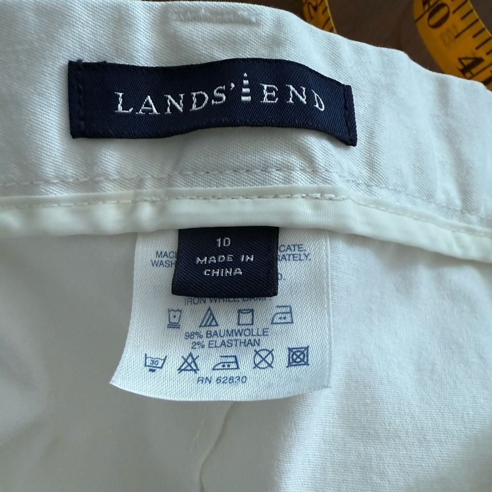 Lands' End White high waisted wide leg bare back jeans size 10 - Picture 5 of 7